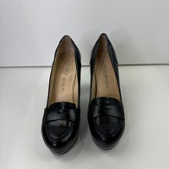 Marc Fisher Women's vegan black platform slip on loafer chunky heel size 7 ½ - Picture 2 of 11